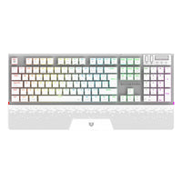 Teclado Gaming Balam Rush GK9791, Retroiluminación RGB, 104 Teclas, Reposamuñecas Desmontable