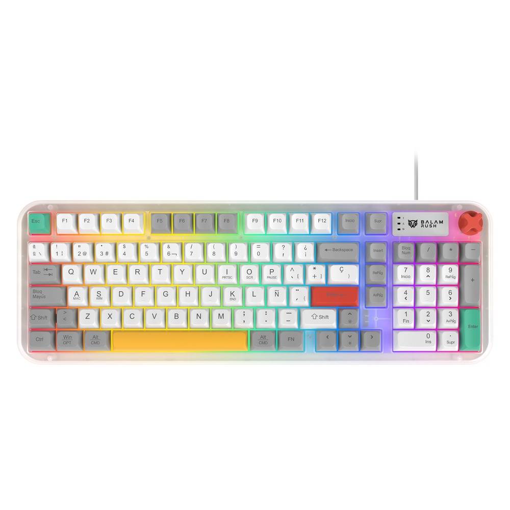 Balam Rush TECLADO GAMER ALAMBRICO WARSTRI FROST KG500F / MEMBRANA 96 / 98 TE BR-945790