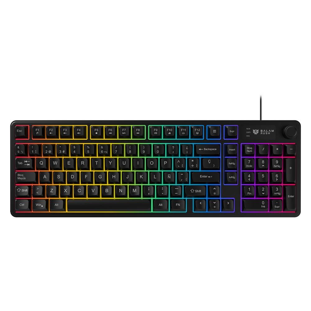 Balam Rush TECLADO GAMER ALAMBRICO BALRAK PRO KG490 / MEMBRANA 96 / 98 TECLA BR-945820