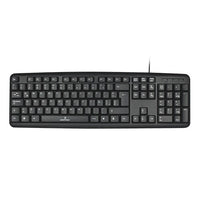 Perfect Choice PC-201038 teclado Hogar USB QWERTY Inglés Negro, Tamaño completo (100%), Alámbrico, Interruptor de membrana