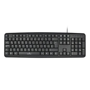 Perfect Choice PC-201038 teclado Hogar USB QWERTY Inglés Negro, Tamaño completo (100%), Alámbrico, Interruptor de membrana