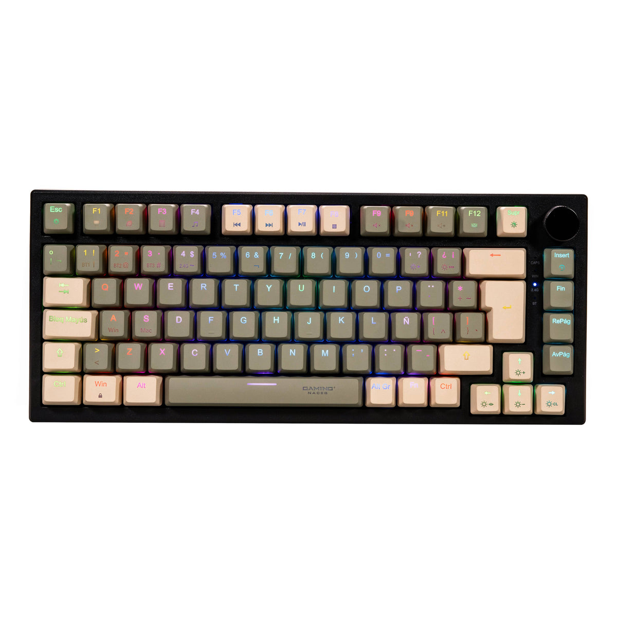NA-0969 - NACEB TECLADO MECANICO GAMER TKL SILVER FANG NA-0969