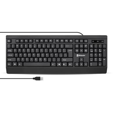 BROBOTIX Teclado 6007181, Producto Empresarial, Conexión USB, Diseño Ergonomico