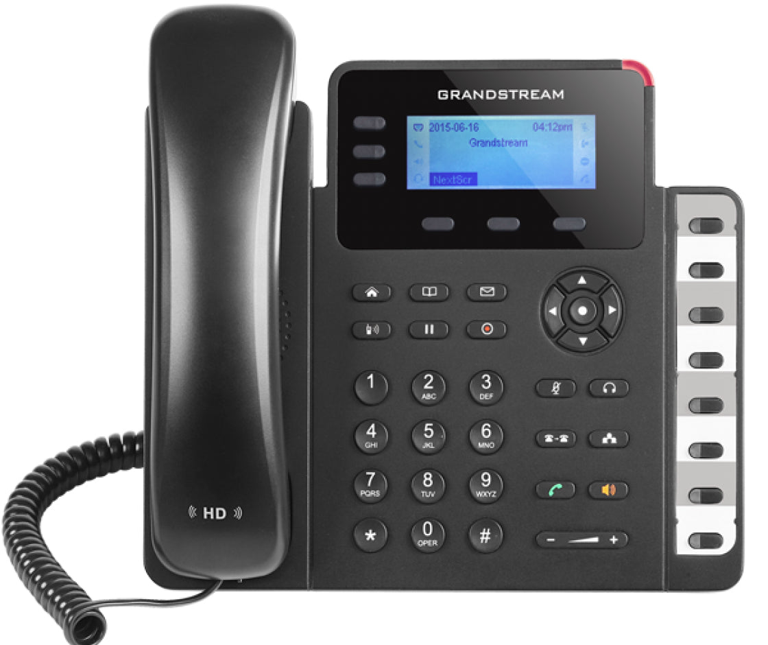 GRANDSTREAM GXP1630, Teléfono IP HD, 3 SIP / Líneas, PoE, 8 Teclas BLF, GigaEth