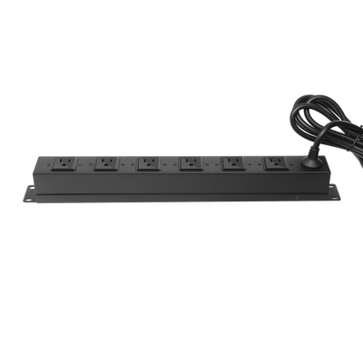 TH-TCM-6C - Tomacorriente multiple horizontal para rack de 19in, 6 contactos (THE0040092001001)