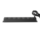 TH-TCM-6C - Tomacorriente multiple horizontal para rack de 19in, 6 contactos (THE0040092001001)