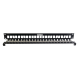 TM-PNLZ-24-01 - Patch Panel Blindado Modular de 24 Puertos / Plano / 1UR / 19" / Acero de Alta Resistencia / 44.5mm (1.75")