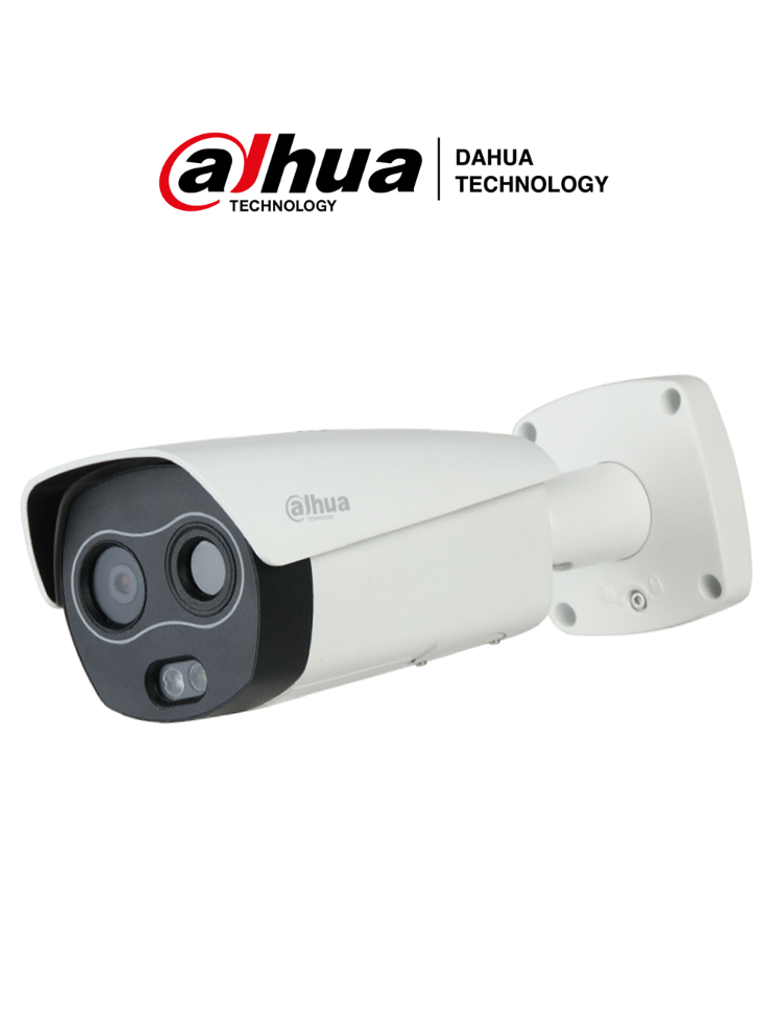 Cámara IP Bullet Térmica Hibrida Dahua TPC-BF3221P, Medición de Temperatura Corporal 3 Grados, Lente Térmico 7mm 256x192, IP67 POE ePOE