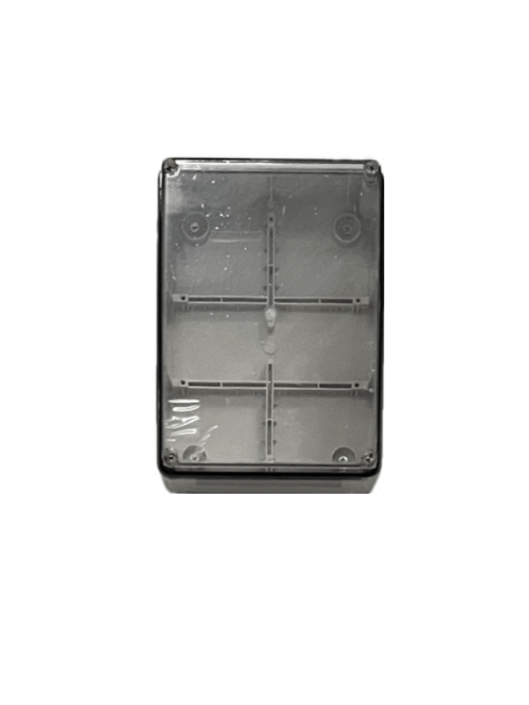 Gabinete plástico SBE TECH SBE-TR25015013, 20x20x13 cm, IP66, autoextinguible, resistente abrasión