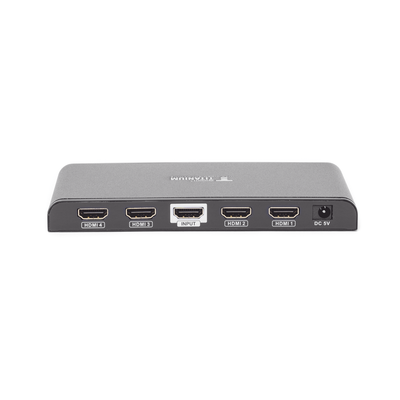 TT-314-PRO - Divisor (Splitter) HDMI 4K de 1 Entrada a 4 Salidas (Simultaneas) / Soporta 4K×2K / Soporta hasta 4 equipos con conexión en Cascada / HDMI 3D  / HDR / HDMI 1.4 /  HDCP 1.4  / Audio PCM / Longitud del cable de entrada ≤30m y salida ≤25m.
