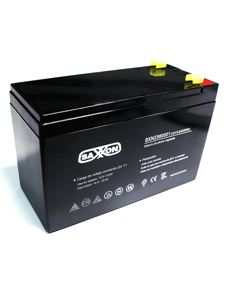 Batería de Respaldo 12V 8AH para DSC/CCTV/Acceso - Libre de Mantenimiento, Fácil Instalación