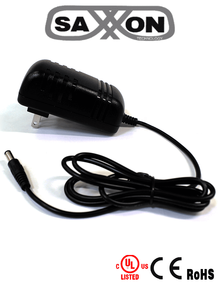 Fuente De Poder Saxxon Psu1202E Regulada 12V-2Amp-Cable 1.2Mts