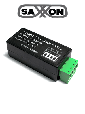 Saxxon PSU2412A adaptador e inversor de corriente Universal Negro