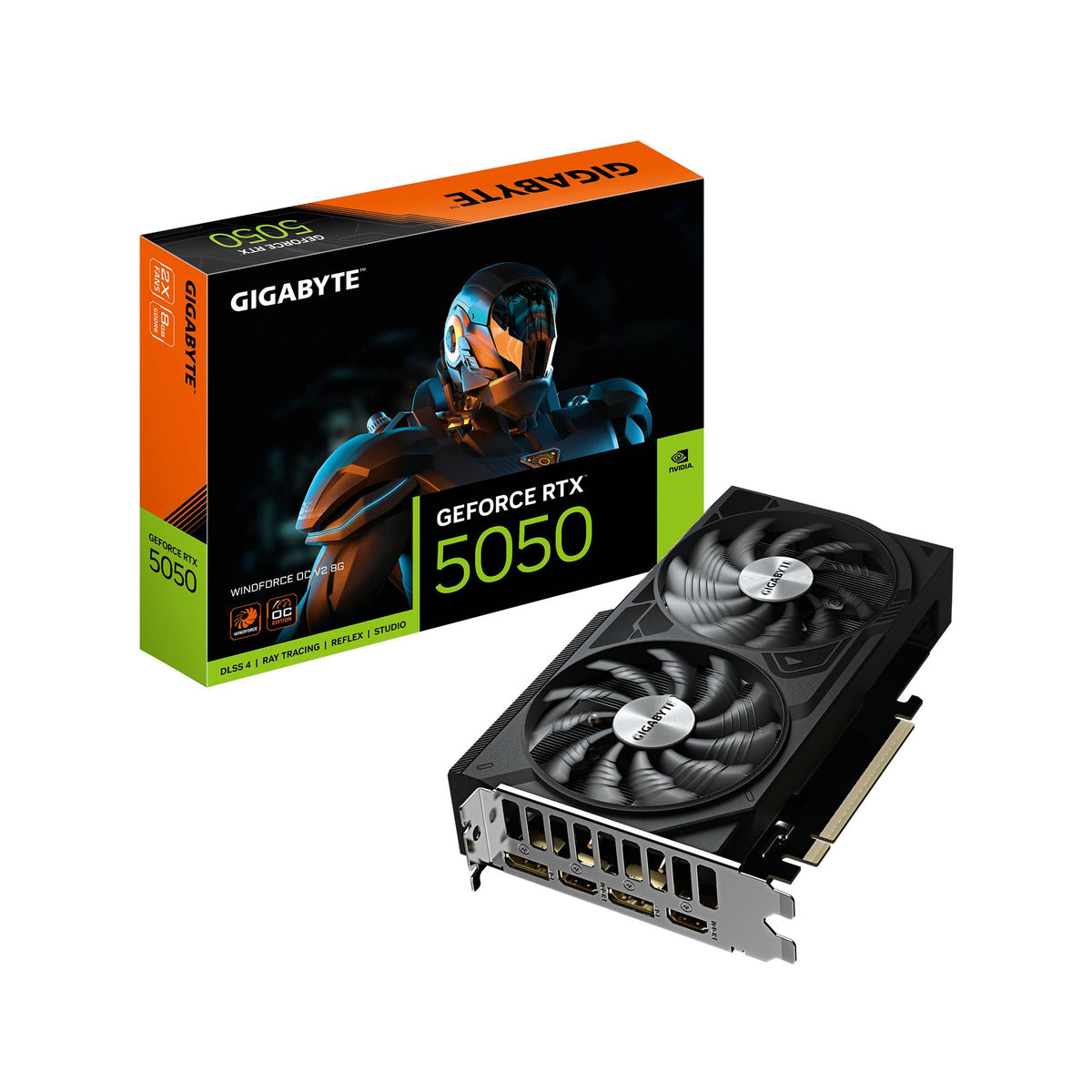 GV-N5050WF2OCV2-8GD - TARJETA DE VIDEO GIGABYTE GV-N5050WF2OCV2-8GB / RTX 5050 / 8GB GDDR6 / PCIE 5.0 / DP 2.1 / HDMI 2.1 / GAMA BAJA