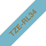 TZE-RL34 - Brother TZE-RL34 cinta para impresora de etiquetas Gold on blue