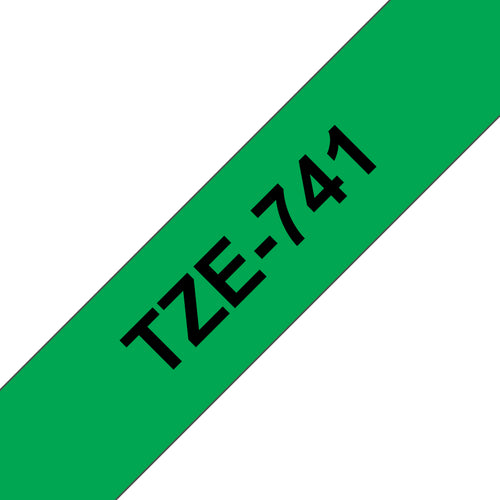TZE741 - Brother TZE-741 cinta para impresora de etiquetas Negro sobre verde TZ