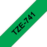 TZE741 - Brother TZE-741 cinta para impresora de etiquetas Negro sobre verde TZ