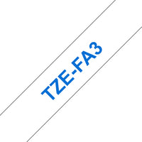 TZEFA3 - Brother TZE-FA3 cinta para impresora de etiquetas Azul sobre blanco