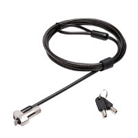 TechZone TZKL703KD cable antirrobo Negro 1.8 m, Nano, Llave, Acero inoxidable