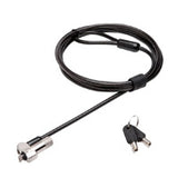 TechZone TZKL703KD cable antirrobo Negro 1.8 m, Nano, Llave, Acero inoxidable