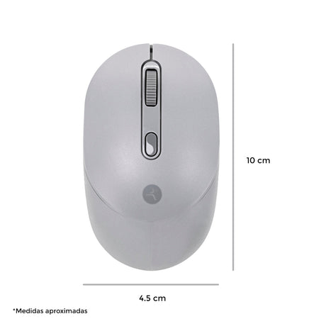 Mouse Techzone Tzmoug204-Ina Inalambrico Ergonomico Nano Usb Gris FullOffice.com