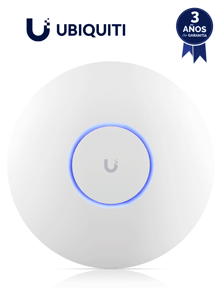 Ubiquiti U7-PRO-AP WiFi 6GHz, Montaje en Techo, 1 Puerto RJ45 2.5 GbE, 5765 Mbps, PoE 802.3at, 300 Usuarios