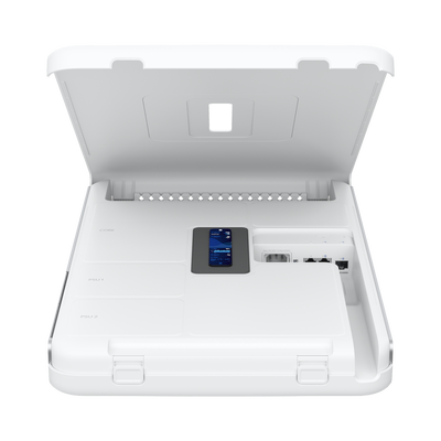Ruteador Ubiquiti UDW Dream Wall, UniFi Switch 17 Puertos GbE PoE, WiFi 6 MU-MIMO 4x4, 128GB SSD Interno, Balanceo de Cargas, 2 WAN 2.5 GbE y 10G SFP