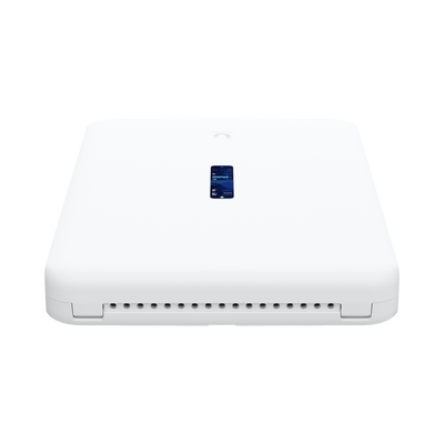 Ruteador Ubiquiti UDW Dream Wall, UniFi Switch 17 Puertos GbE PoE, WiFi 6 MU-MIMO 4x4, 128GB SSD Interno, Balanceo de Cargas, 2 WAN 2.5 GbE y 10G SFP