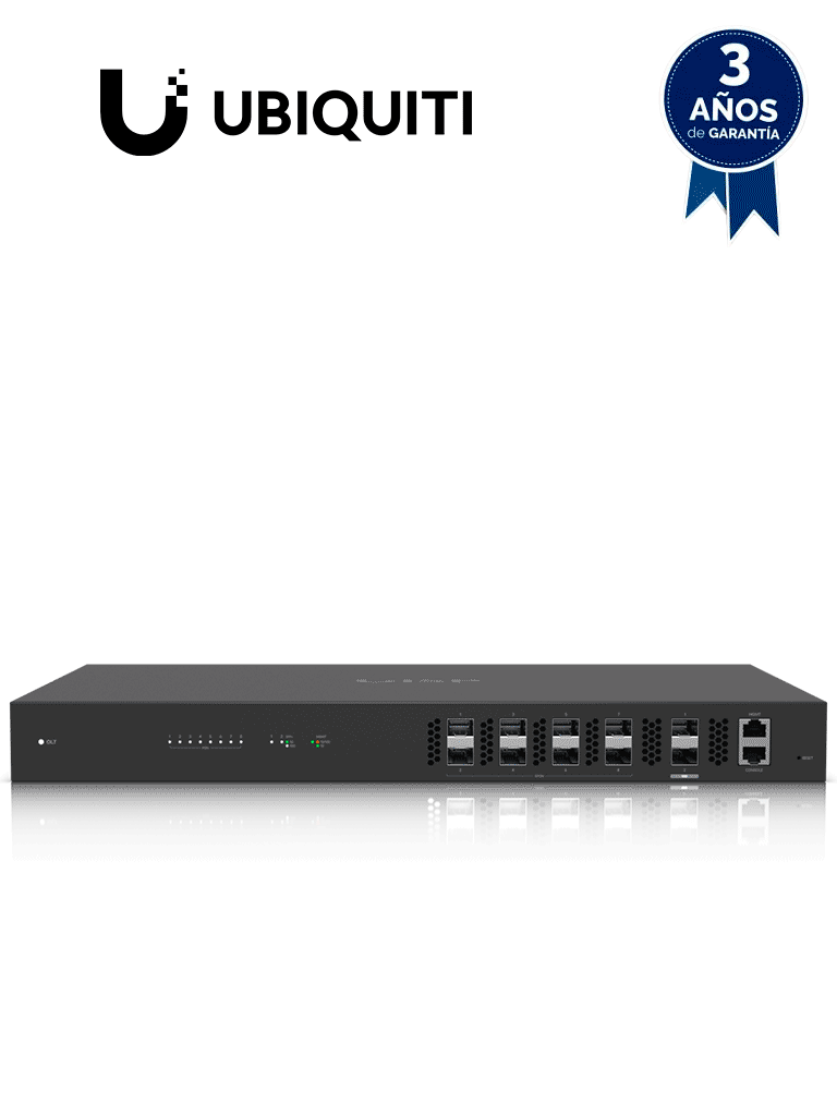 UBIQUITI Olt- terminal de línea óptica para hasta 1024 onus concurrentes, con 8 puertos sfp gpon y 2 puertos sfp+ 10g. UF-OLT