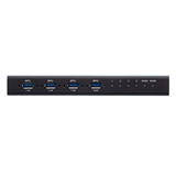 US3344I - Conmutador USB industrial / 4x4 / USB 3.2 Gen 1 / Rackmount / 0-50°C / 3.9-5.9 ft cables