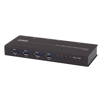 US3344I - Conmutador USB industrial / 4x4 / USB 3.2 Gen 1 / Rackmount / 0-50°C / 3.9-5.9 ft cables