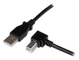 USBAB2MR - StarTech.com Cable Adaptador USB 2m para Impresora Acodado - 1x USB A Macho - 1x USB B Macho en Ángulo Derecho Cable USB 2.0 USB A USB B Macho
