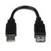 USBEXTAA6IN - StarTech.com Cable de 0,15m de Extensión Alargador USB 2.0 - Macho a Hembra USB A - Extensor Cable USB 2.0 USB A USB A Macho/Hembra