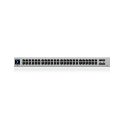 USW-48 UBIQUITI 48 unifi switch capa 2 de 48 puertos 10/100/1000 mbps más 4 puertos 1g sfp, con pantalla informativa.