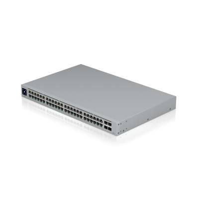 USW-48 UBIQUITI 48 unifi switch capa 2 de 48 puertos 10/100/1000 mbps más 4 puertos 1g sfp, con pantalla informativa.