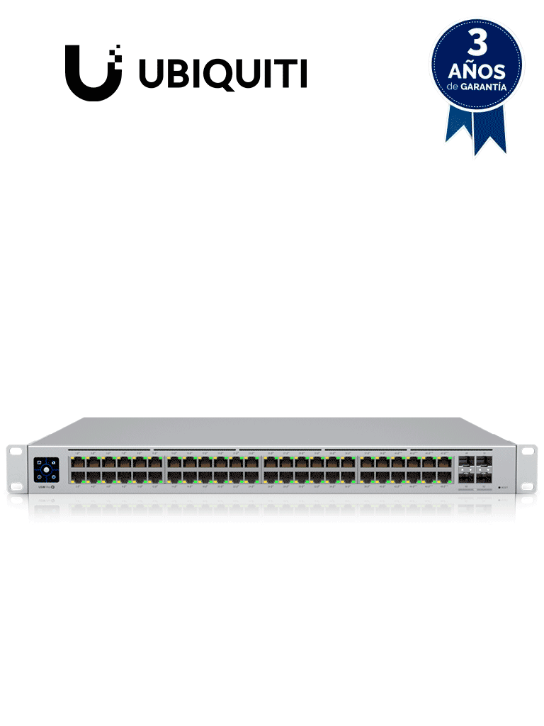 Switch UBIQUITI USW-PRO-48-POE Gigabit Ethernet 48 Puertos PoE, 4 SFP 1-10G, 600W PoE, PoE at/bt