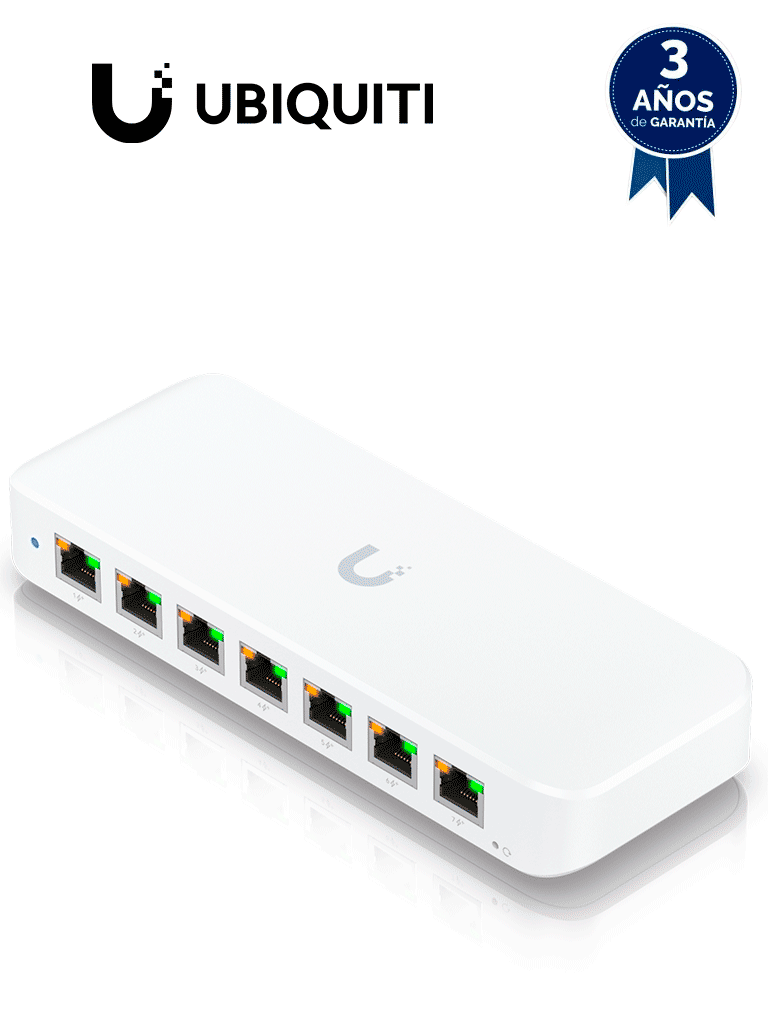 Switch Ubiquiti USW Ultra 60W, 7 Puertos PoE Salida, 1 Puerto PoE Entrada, 52W, Adaptador AC