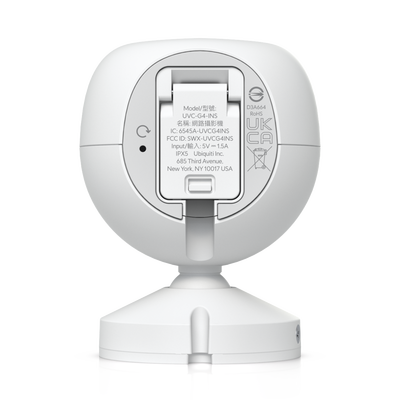 UVC-G4-INS - Cámara UniFi Protect WiFi 2K HD 30 FPS, Audio de Dos Vías, Montaje en Pared, LED Infrarojo para Visión Nocturna, IPX5 para intemperie