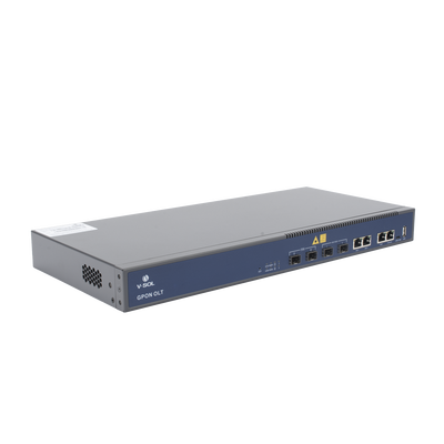 V1600-GT - OLT GPON / 2 Puertos PON / 4 Puertos Uplink / Hasta 256 ONUs / Alcance 20 km / Montaje en Rack