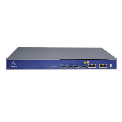 V1600-GT - OLT GPON / 2 Puertos PON / 4 Puertos Uplink / Hasta 256 ONUs / Alcance 20 km / Montaje en Rack