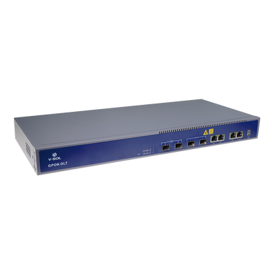 V1600-GT - OLT GPON / 2 Puertos PON / 4 Puertos Uplink / Hasta 256 ONUs / Alcance 20 km / Montaje en Rack