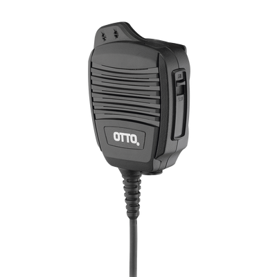V2-R2CS5112 - Micrófono-Bocina para Radio / Cancelación de Ruido Avanzada / Sumergible IP68 / PTT 1 Millón de Ciclos / Control de Volumen / Jack 3.5 mm para Audífono