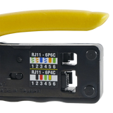 VDV-226-107 - Ponchadora/Pelacables/Cortacables / Matraca ciclo completo / RJ45-RJ11/12 / Cat3-Cat5e-Cat6 / Compacta ergonómica