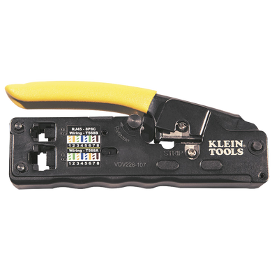VDV-226-107 - Ponchadora/Pelacables/Cortacables / Matraca ciclo completo / RJ45-RJ11/12 / Cat3-Cat5e-Cat6 / Compacta ergonómica