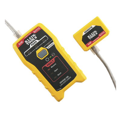 VDV526-100 - Probador de Cables de Red / Prueba Cat3, Cat5e, Cat6/6a / Transmisor Remoto Integrado / LED de Estado / Batería 9V 80 h / 116 g