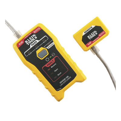 VDV526-100 - Probador de Cables de Red / Prueba Cat3, Cat5e, Cat6/6a / Transmisor Remoto Integrado / LED de Estado / Batería 9V 80 h / 116 g