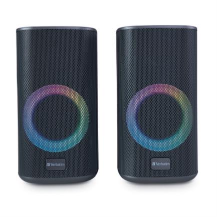 Altavoces de Escritorio Verbatim RGB Estéreo para Juego Color Negro