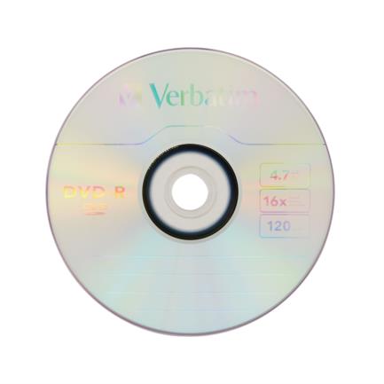 DVD-R Verbatim 4.7GB 16X Spindle 50 Discs, 120 Minutes Recording
