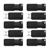 Memoria Flash VERBATIM USB PinStripe 32 GB, USB 2.0, Pack 10 unidades
