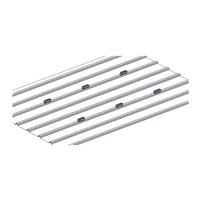 VEKTORMINI - Mini Riel de Aluminio para Módulos Solares / Techo Inclinado 0° / Anodizado / 35 mm / 2 Rieles + 4 Tornillos Autoperforantes